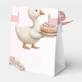 Albern Gänseblütengarten Pilz 1. Geburtstag Geschenkschachtel (Rückseite)