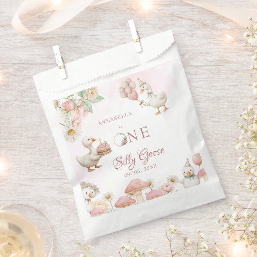 Albern Gänseblütengarten Pilz 1. Geburtstag Geschenktütchen (Ausgeschnitten)