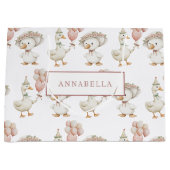 Albern Gänseblütengarten Pilz 1. Geburtstag Große Geschenktüte (Vorderseite)