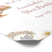 Albern Gänseblütengarten Pilz 1. Geburtstag Poster (Ecke)