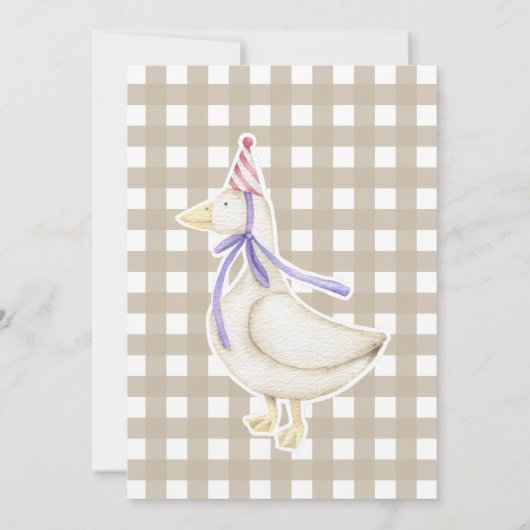 Albern Gänsedusche Einladung (Rückseite)