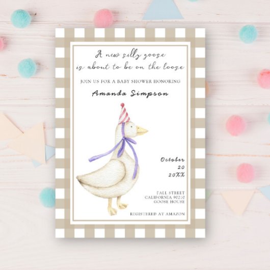 Albern Gänsedusche Einladung