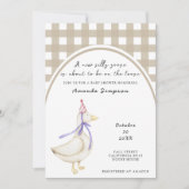 Albern Gänsedusche Einladung (Vorderseite)