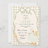 Albern Gänsedusche Einladung Mutter Gänse (Vorderseite)