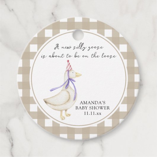 Albern Gänsedusche Geschenkanhänger (Vorderseite)