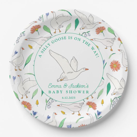 Albern Gänsedusche Party Pappteller (Vorderseite)