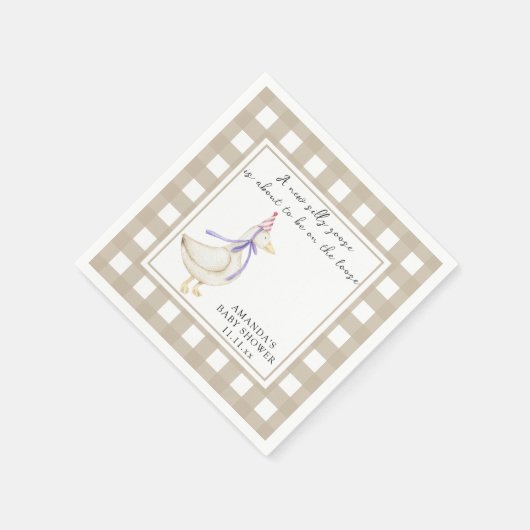 Albern Gänsedusche Serviette (Ecke)