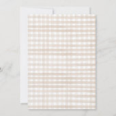 Albern Gänsefrühlingshaus Daisy Gingham Baby Dusch Einladung (Rückseite)