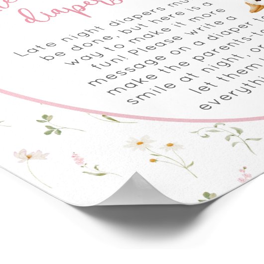 Albern Gänsehähne Kinderdusche Spätabend Windeln Poster (Ecke)