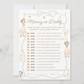 Albern Gänsehinderduschkarte Mommy oder Daddy Game Einladung (Vorderseite)