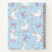 Albern Gänsehrosa Bogen Coquette Benutzerdefiniert Notizblock (Rückseite)