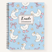 Albern Gänsehrosa Bogen Coquette Benutzerdefiniert Notizblock (Vorderseite)