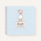 Albern Gänsehrosa Bogen Coquette Benutzerdefiniert Notizblock (Vorderseite)