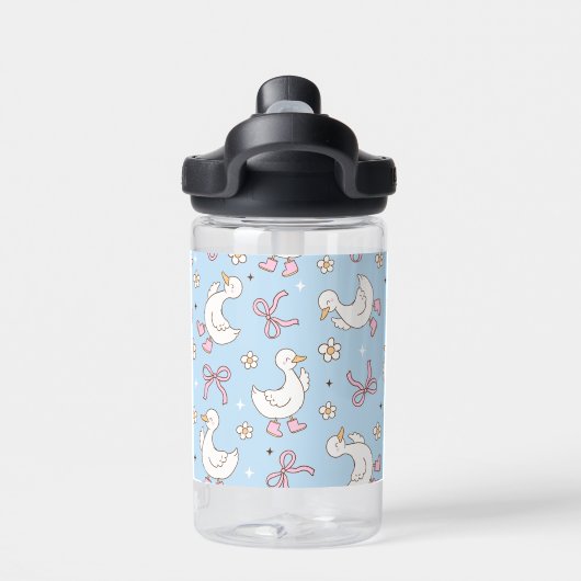 Albern Gänsehrosa Bogen Coquette Benutzerdefiniert Trinkflasche (Rückseite)