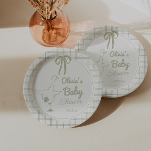 Albern Gänseneutrale Babydusche mit  Gänsedchen Pappteller