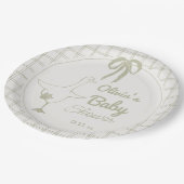 Albern Gänseneutrale Babydusche mit Gänsedchen Pappteller (Schrägansicht)