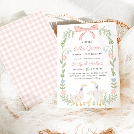 Albern Gänsepink Bläserdusche Einladung