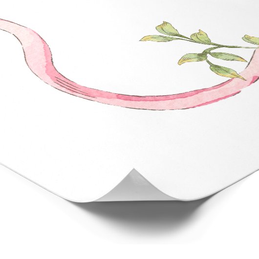 Albern Gänsepink Bow Kinderdusche Willkommen Poster (Ecke)