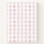 Albern Gänsepink Gingham Baby Showroom Gästebuch Notizblock (Rückseite)