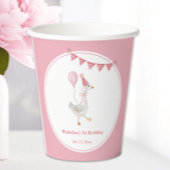 Albern Gänsepink-Girl Geburtstag Pappbecher