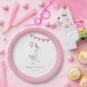 Albern Gänsepink-Girl Geburtstag Pappteller (Party)