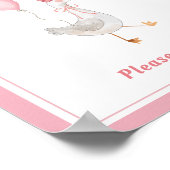 Albern Gänsepink-Girl Geburtstagsfavoriten Poster (Ecke)