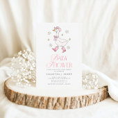 Albern Gänsepink Western Girl Babydusche Einladung