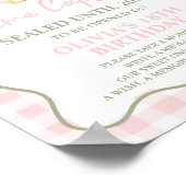 Albern Gänserosa 1. Geburtstag Zeitkapsel Poster (Ecke)