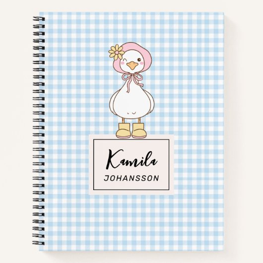 Albern Gänserosa Bogen Coquette Custom Notebook Notizblock (Vorderseite)