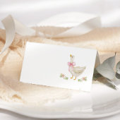 Albern Gänserosa Bow Kinderdusche Platzkarte