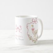 Albern Gänserosa Bow Whimsical Baby Showroom Kaffeetasse (VorderseiteRechts)
