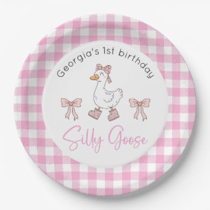 Albern Gänserosa Geburtstag Pappteller