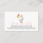 Albern Gänserosa Gingham Bücher für Baby Begleitkarte (Vorderseite)