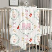 Albern Gänsethema Niedlich Gänse Rosa Monogramm Sherpadecke