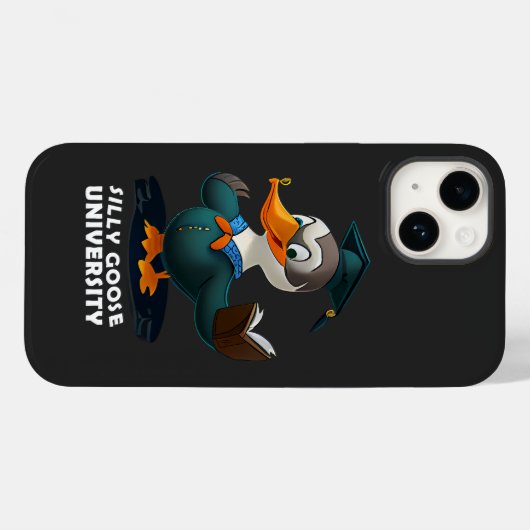 Albern Gänseuniversität Funny Case-Mate iPhone Hülle (Rückseite (Horizontal))