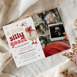 Albern Gänseweihnachtskuh Kinderdusche Foto Einladung