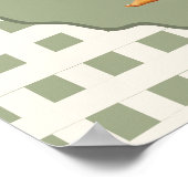 Albern Gingham Bow Babydusche Poster (Ecke)