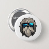 Albern Glasses Lhasa Apso Classic T - Shirt Button (Vorne & Hinten)