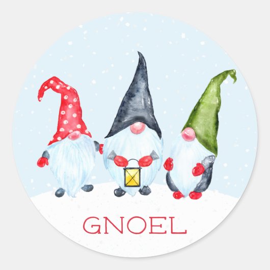 Albern Gnoel Christmas Runder Aufkleber (Vorderseite)