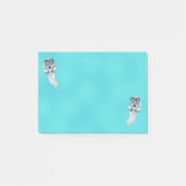 Albern Goofy Cartoon Ghost Big Eyes Halloween Post-it Klebezettel (Vorderseite)