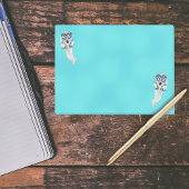 Albern Goofy Cartoon Ghost Big Eyes Halloween Post-it Klebezettel