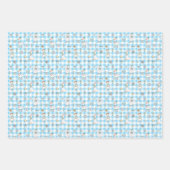 Albern Goose Blue Gingham Birthday Geschenkpapier Set (Vorderseite 3)