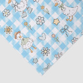 Albern Goose Blue Gingham Birthday Seidenpapier (Ausschnitt)