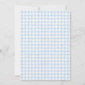 Albern Goose Blue Gingham Boy Birthday Einladung (Rückseite)