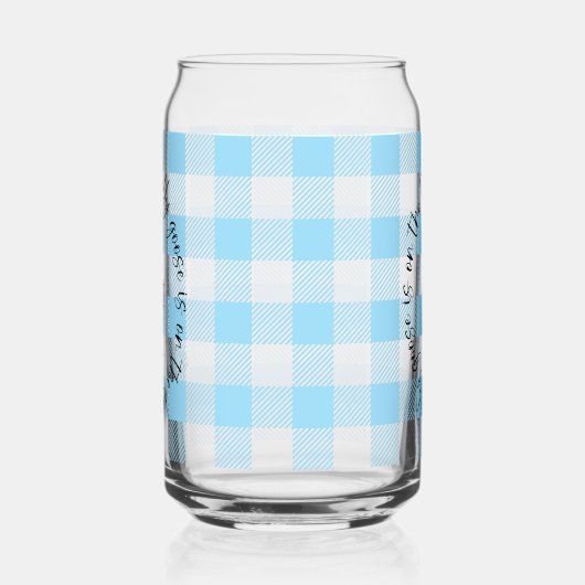 Albern Goose Blue Gingham Dosenglas (Links)