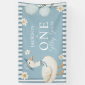 Albern Goose Daisy Boy 1. Geburtstag Party Banner (Vertikal)