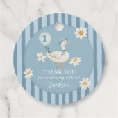 Albern Goose Daisy Boy 1. Geburtstag Party Geschenkanhänger (Vorderseite)