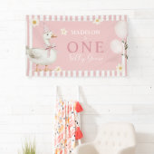 Albern Goose Daisy Girl 1. Geburtstag Party Banner (Insitu)