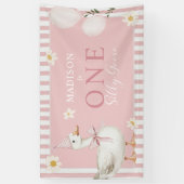 Albern Goose Daisy Girl 1. Geburtstag Party Banner (Vertikal)