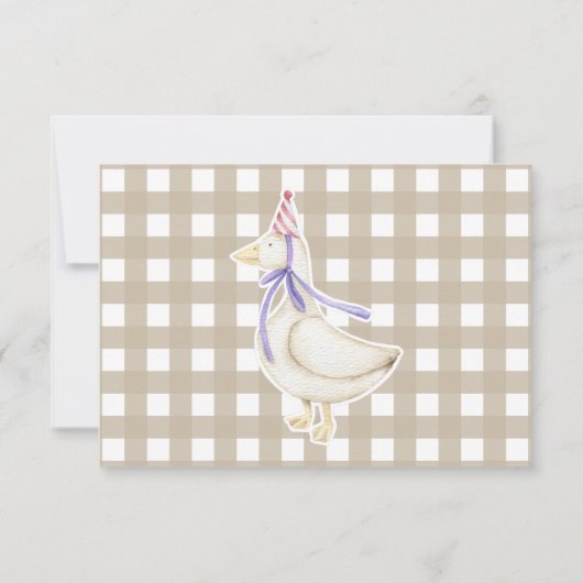 Albern Goose Geburtstagsparty Danke (Rückseite)